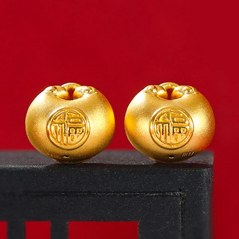 999 Gold Fu Character Spiritual Pendant Necklace - Image 12