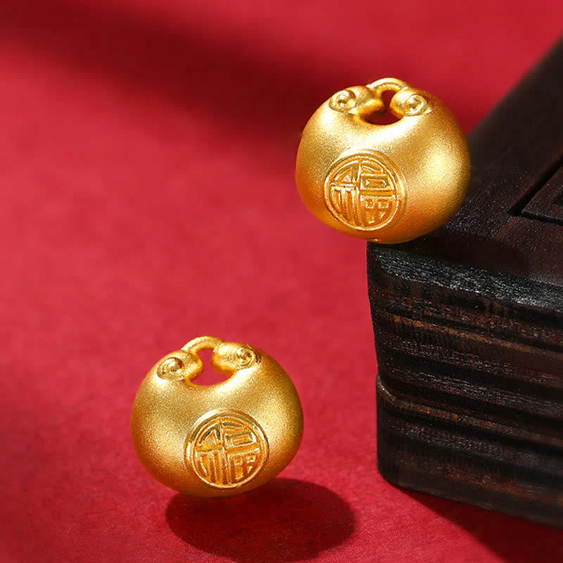 999 Gold Fu Character Spiritual Pendant Necklace - Image 6