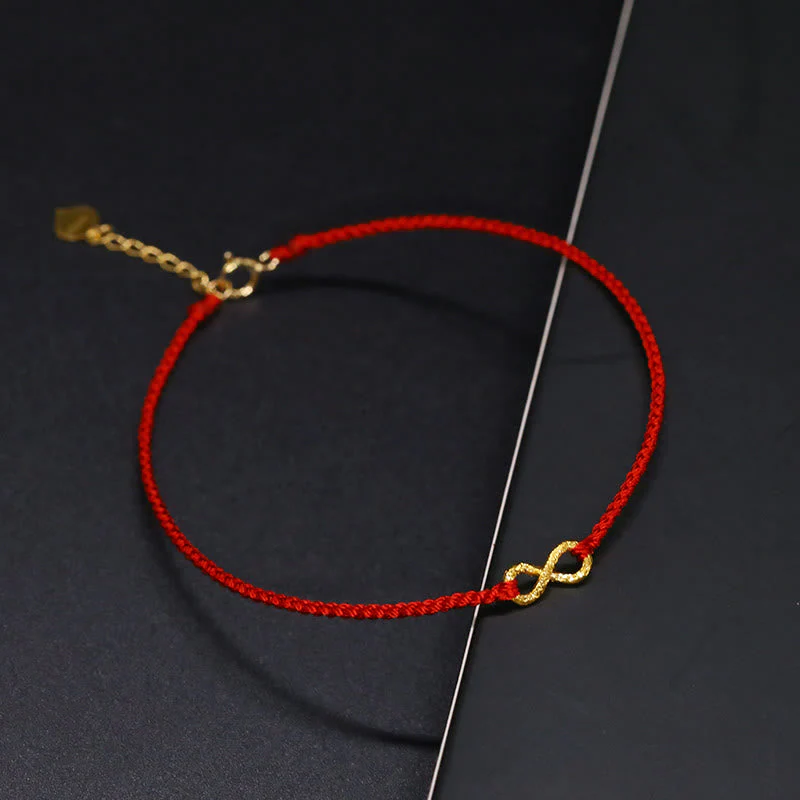 999 Gold Mobius Infinite Love Red String Protection Bracelet - Image 14