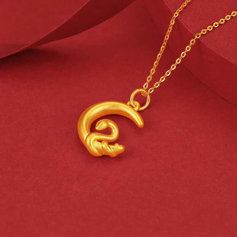 999 Gold Moon Year of the Snake Luck Necklace - Image 3