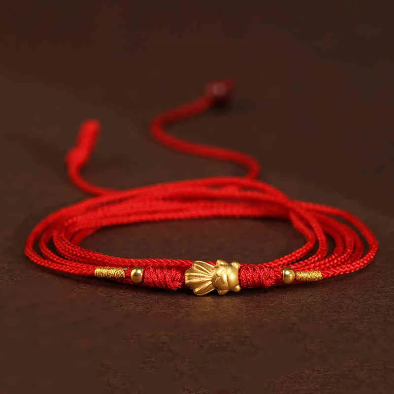 999 Solid Gold Red String Belly Chain | Spiritual Jewelry for Protection - Image 12