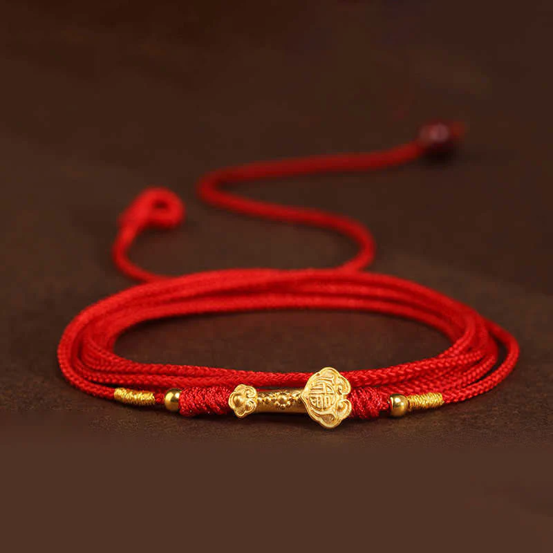 999 Solid Gold Red String Belly Chain | Spiritual Jewelry for Protection - Image 3