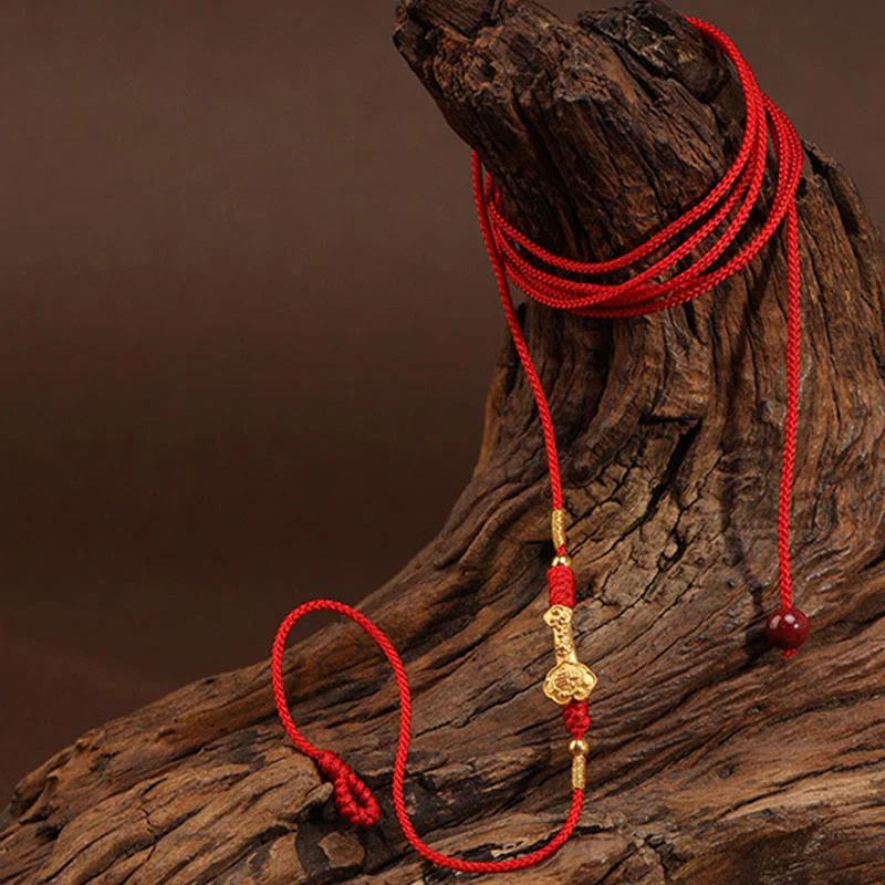 999 Solid Gold Red String Belly Chain | Spiritual Jewelry for Protection - Image 4
