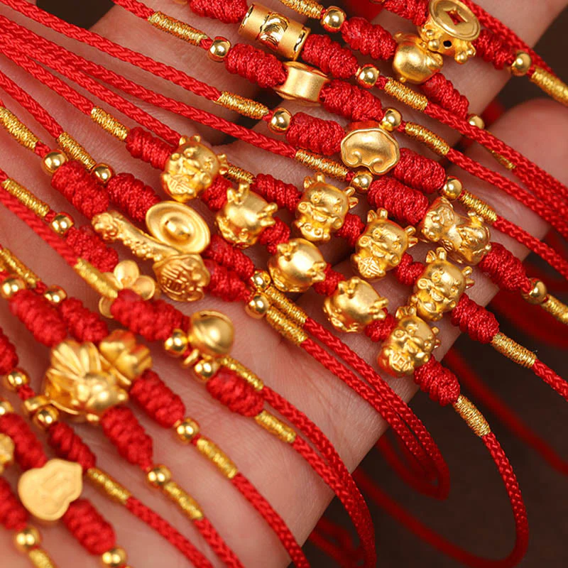 999 Solid Gold Red String Belly Chain | Spiritual Jewelry for Protection - Image 7