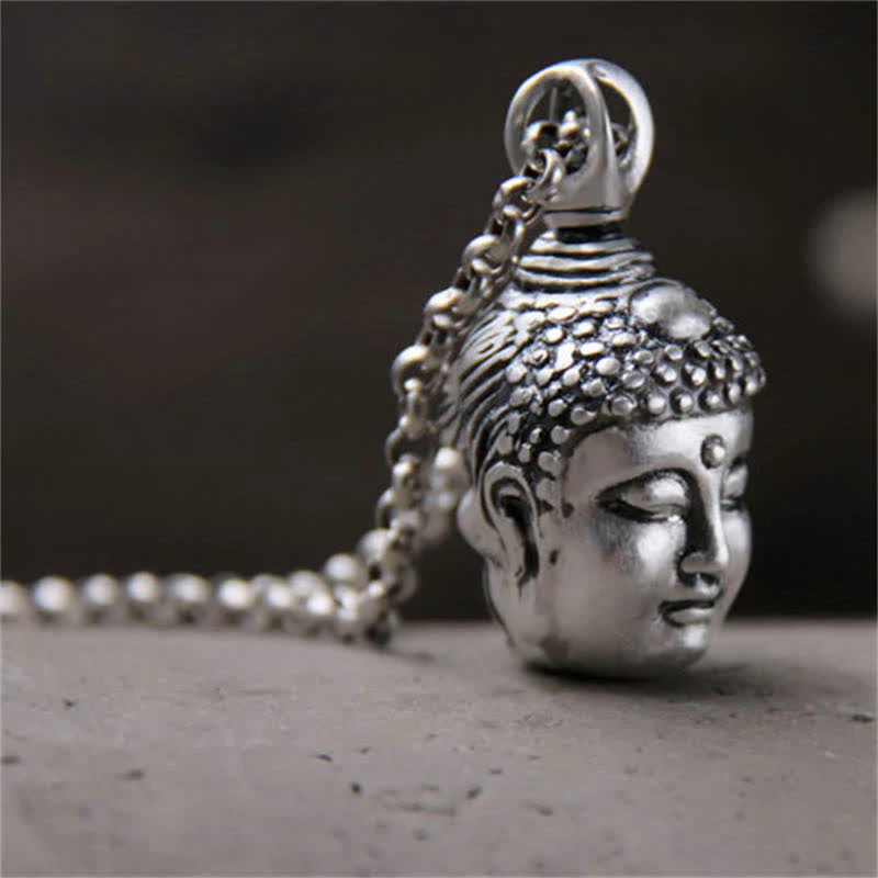 999 Sterling Silver Buddha Pendant for Serenity and Protection - Image 3