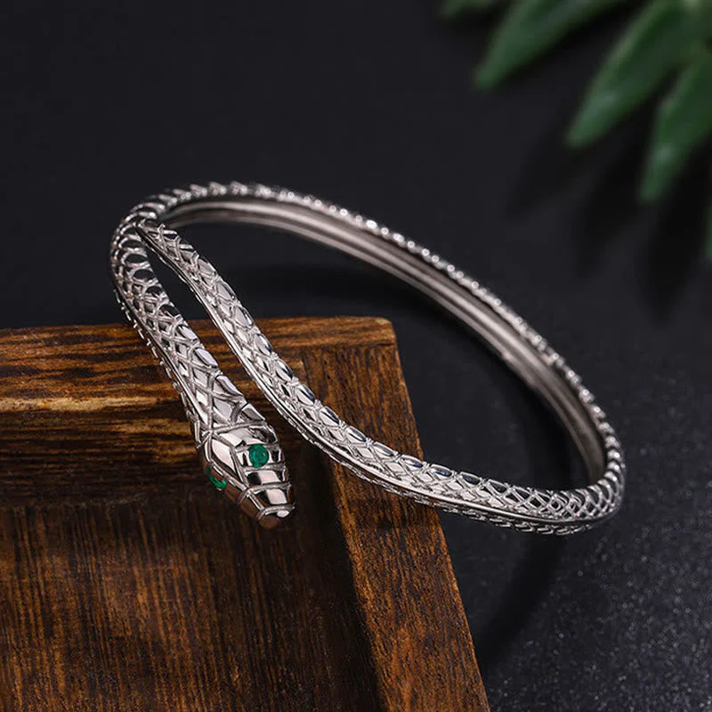 999 Sterling Silver Snake Year Zodiac Bracelet - Image 4