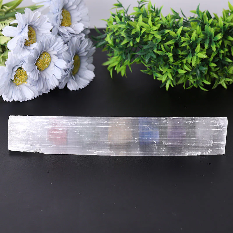 9" Chakra Selenite Crystal Wand for Meditation & Spiritual Healing - Image 5