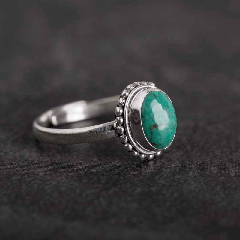 Adjustable Turquoise Ring 925 Sterling Silver Wisdom - Image 12