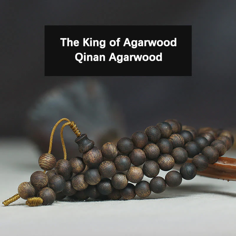 7mm Agarwood Mala Bracelet for Peace & Strength - Image 2