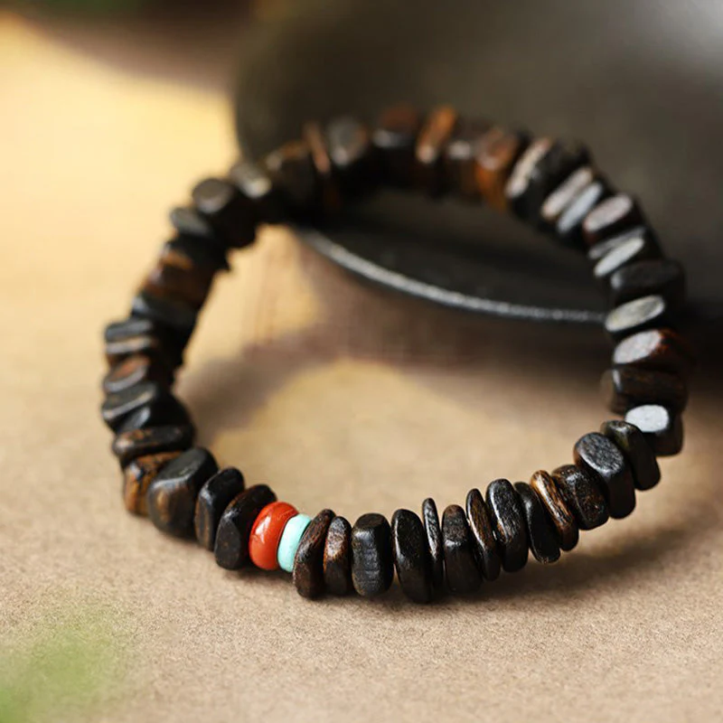 Agarwood Red Agate Balance Bracelet for Meditation & Peace - Image 2