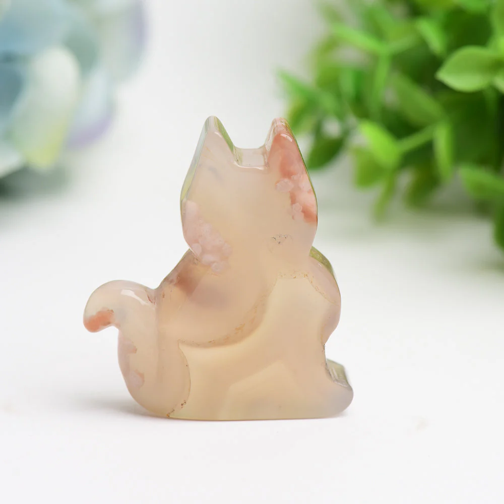 2-inch Agate Cat Crystal Carving for Healing Energy - Image 5