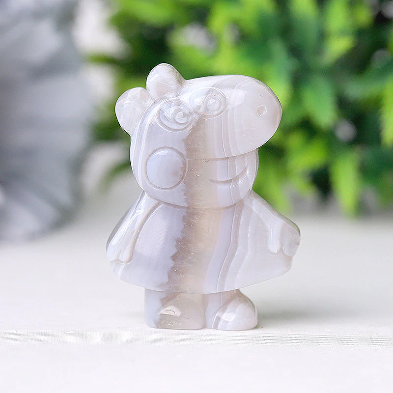 2 inch Agate Pig Crystal Animal Carving for Balance - Image 2