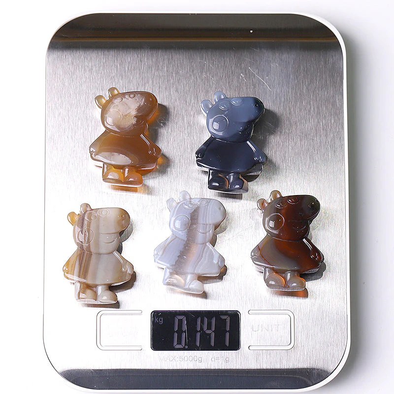 2 inch Agate Pig Crystal Animal Carving for Balance - Image 6