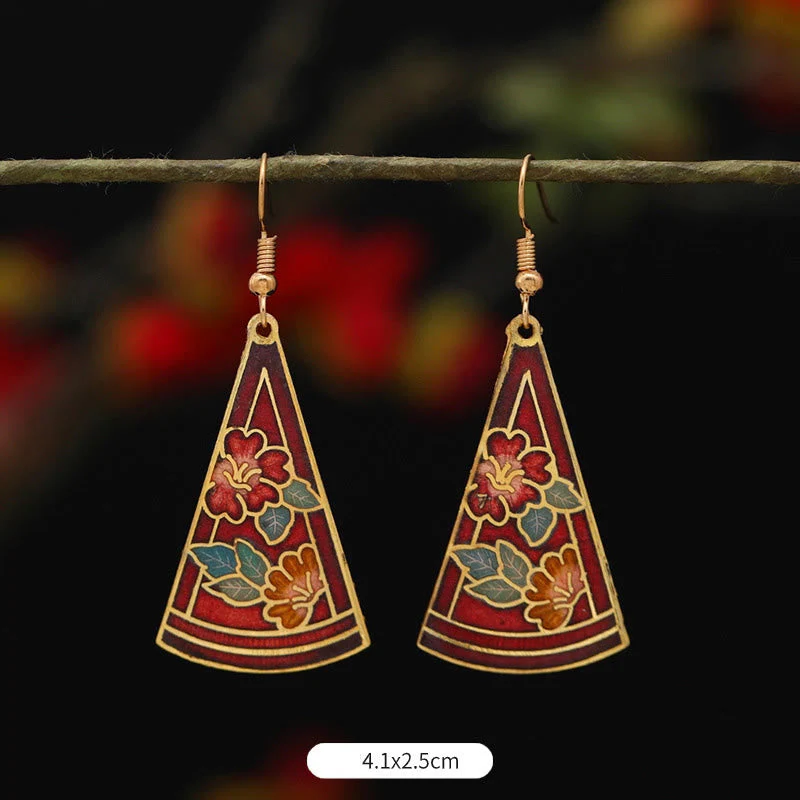 Alloy Copper Lotus Butterfly Drop Earrings for Spiritual Enlightenment - Image 10
