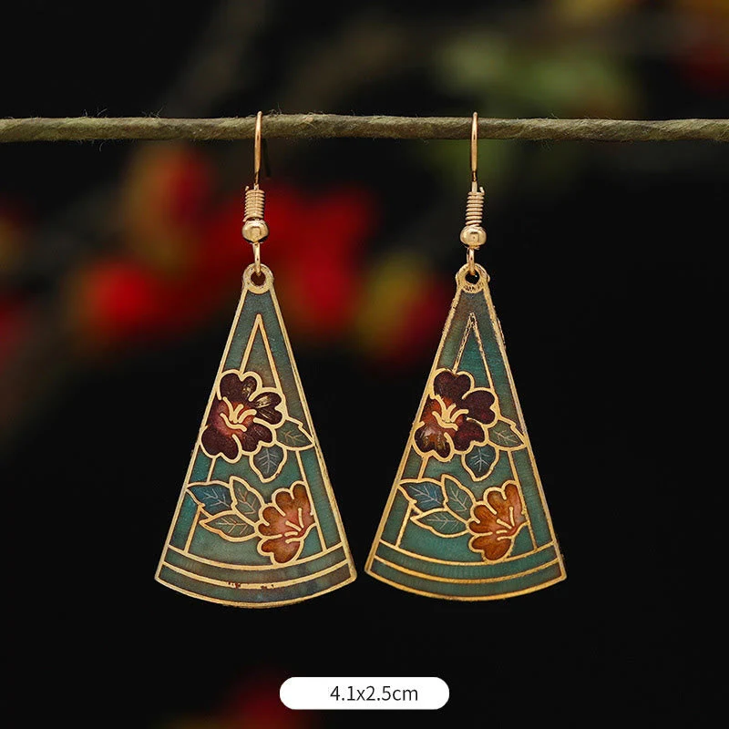 Alloy Copper Lotus Butterfly Drop Earrings for Spiritual Enlightenment - Image 12