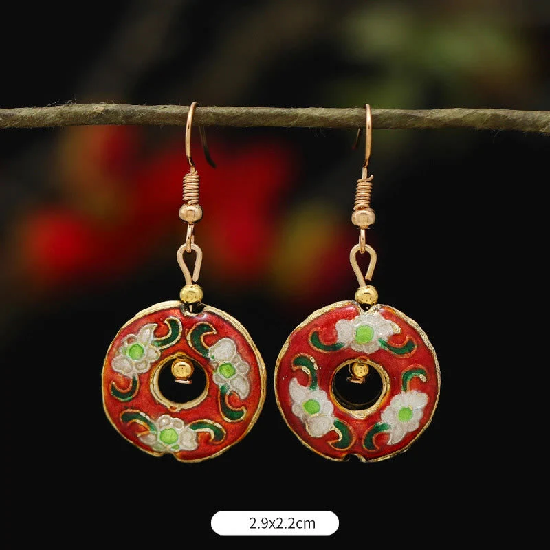Alloy Copper Lotus Butterfly Drop Earrings for Spiritual Enlightenment - Image 19