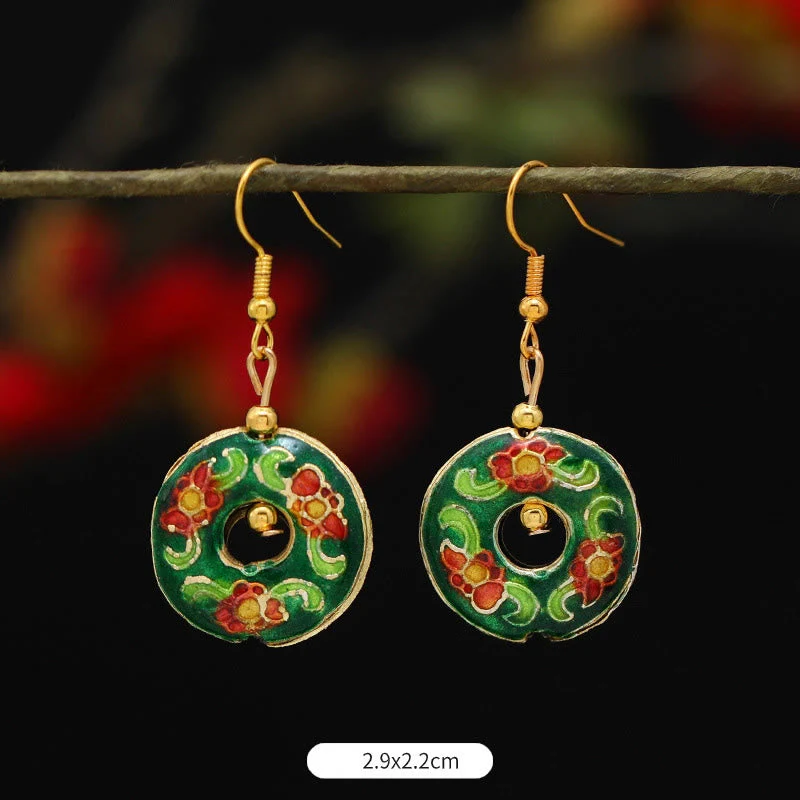 Alloy Copper Lotus Butterfly Drop Earrings for Spiritual Enlightenment - Image 21