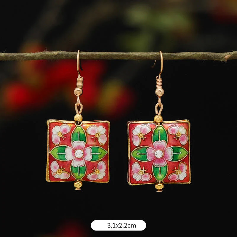 Alloy Copper Lotus Butterfly Drop Earrings for Spiritual Enlightenment - Image 22