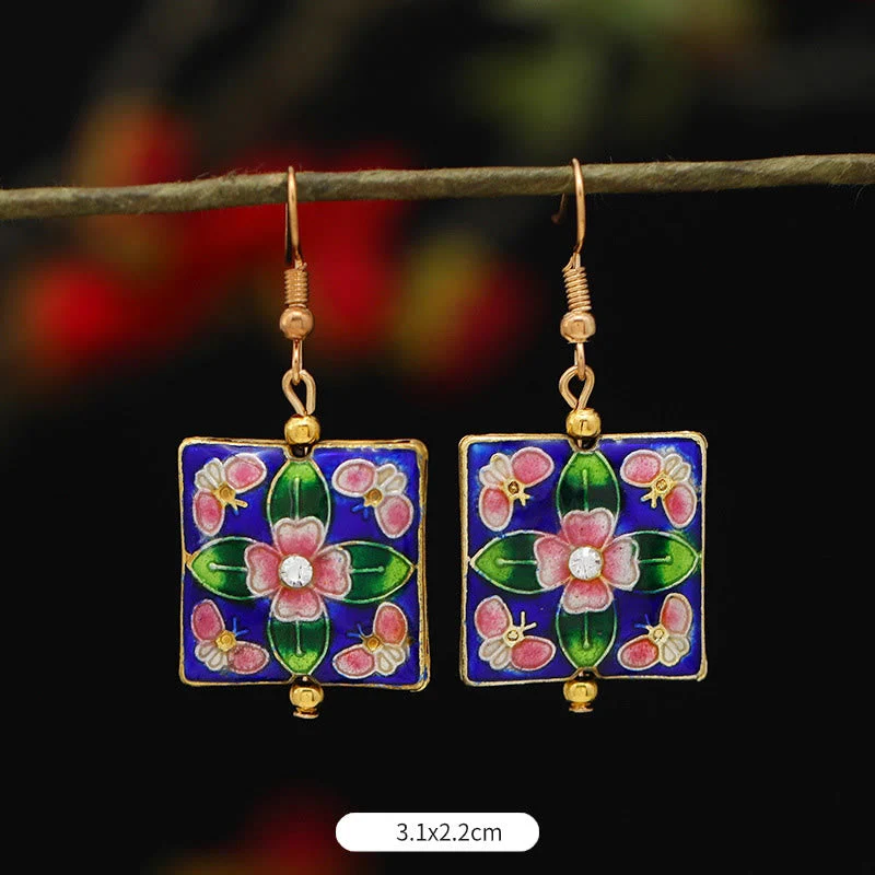 Alloy Copper Lotus Butterfly Drop Earrings for Spiritual Enlightenment - Image 23