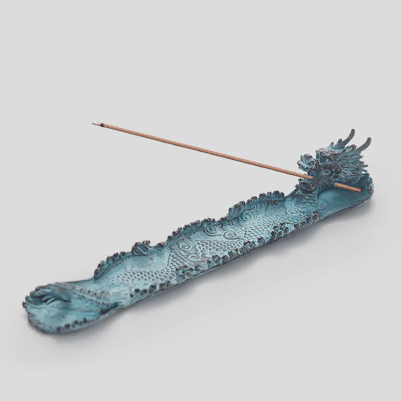 Auspicious Alloy Dragon Incense Burner for Meditation - Image 5