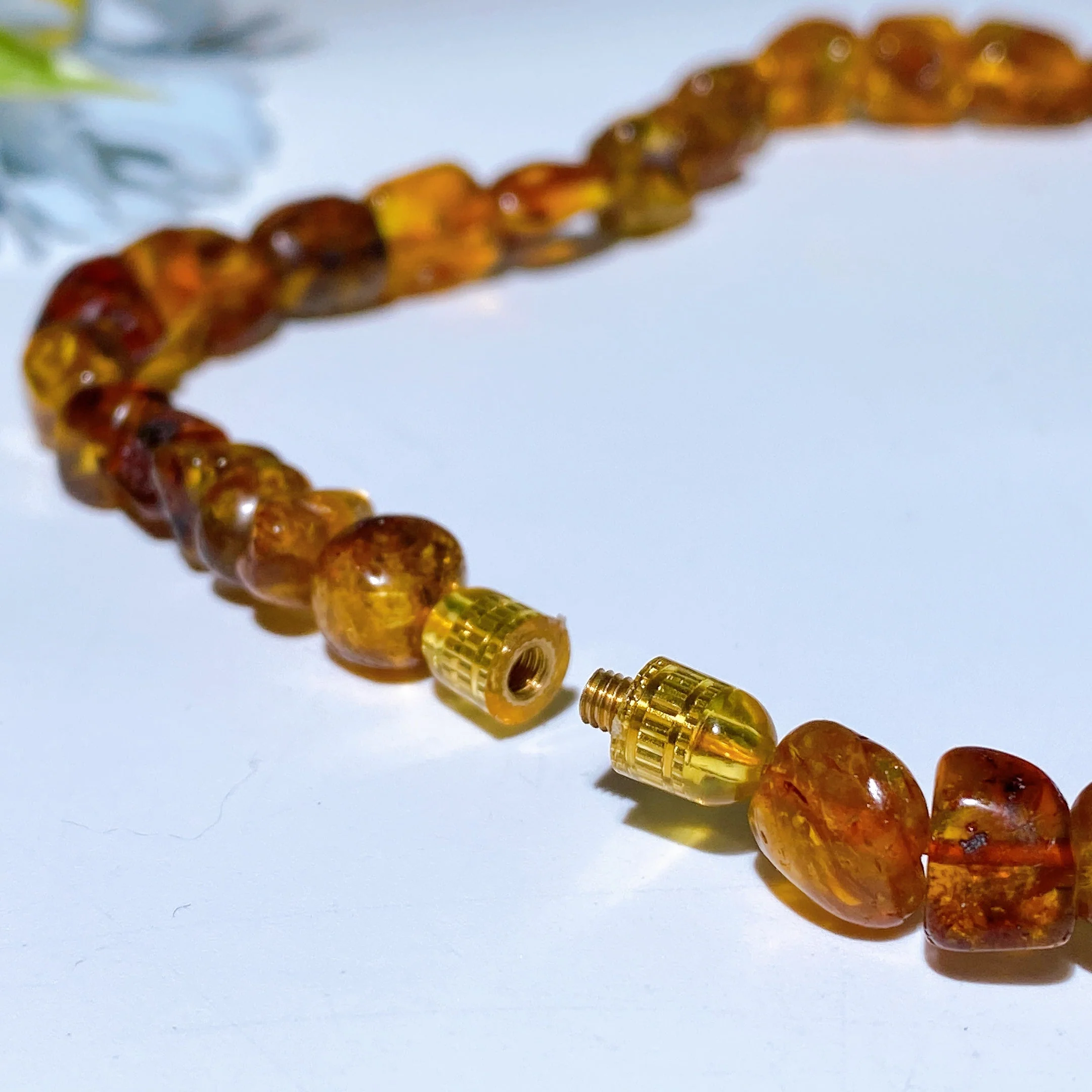 60cm Amber Chip Natural Stone Healing Necklace - Image 5