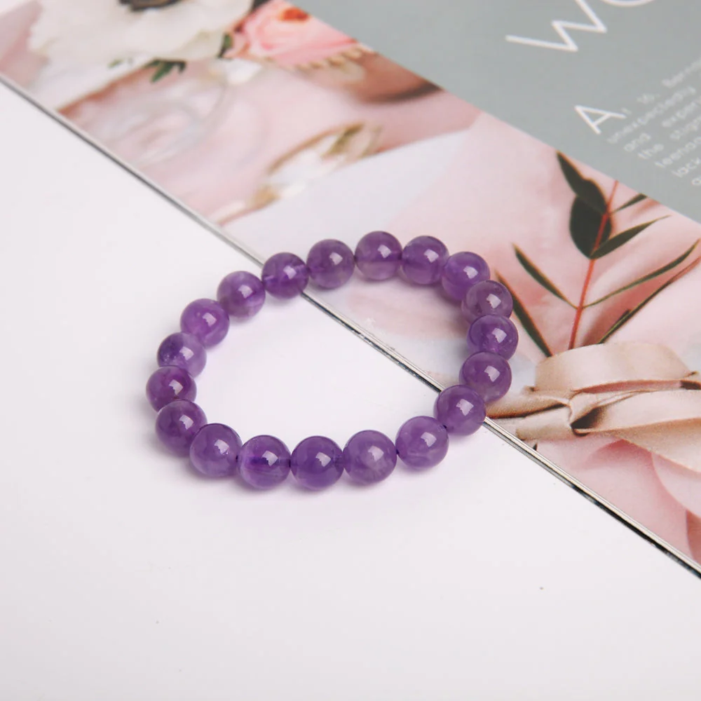 10mm Amethyst Crystal Healing Bracelet - Image 3