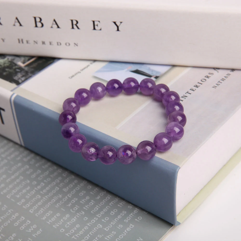10mm Amethyst Crystal Healing Bracelet - Image 4