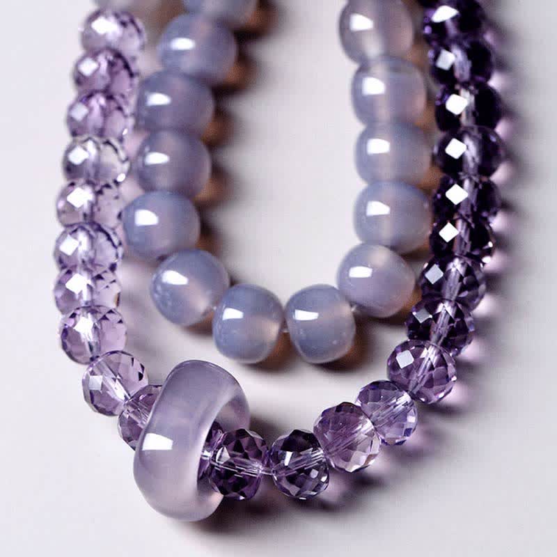 Amethyst Meditation Bracelet Natural Crystal Healing 15.5cm - Image 13
