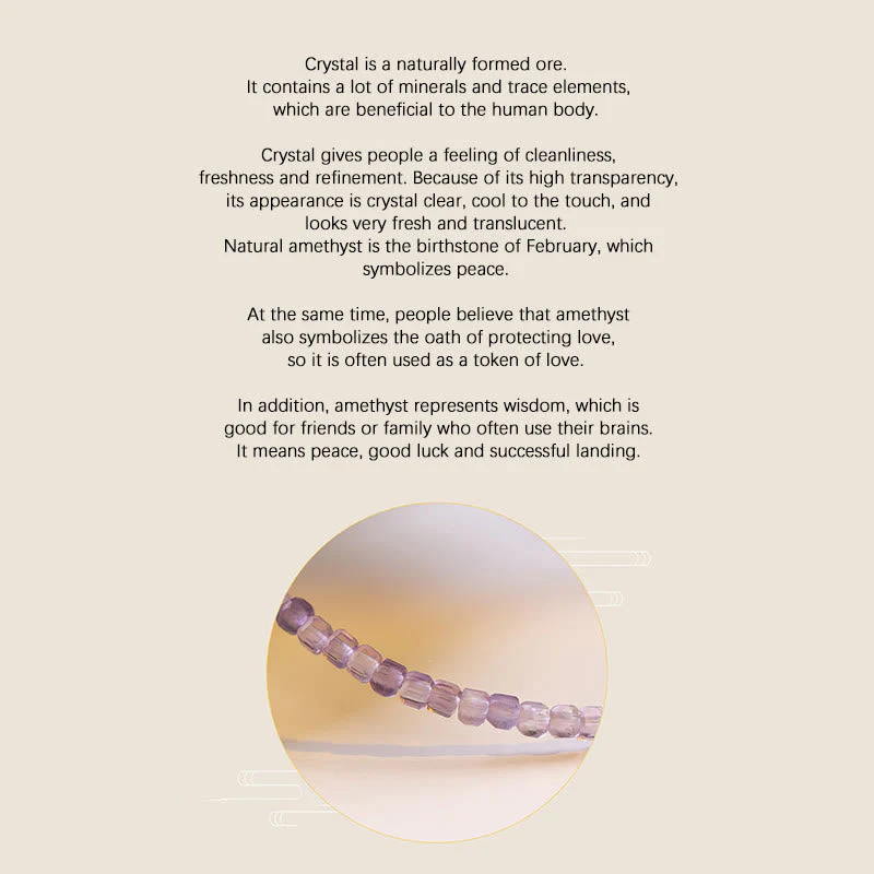 2.5mm Amethyst & 14k Gold Inner Peace Bracelet - Image 6