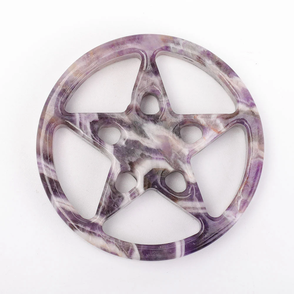 3.5" Amethyst Crystal Carving Star for Healing - Image 5