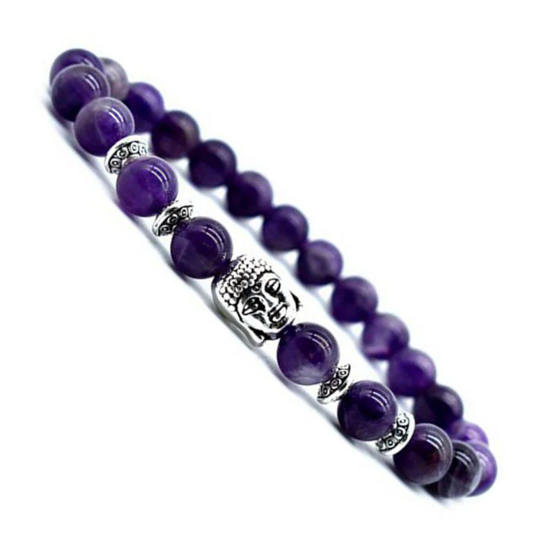 8mm Amethyst Love Healing Bracelet for Spiritual Balance - Image 2
