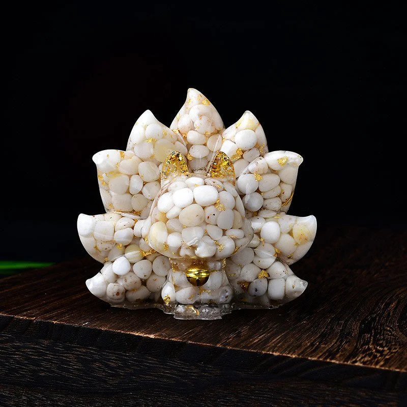 Amethyst 8.8cm Nine-Tailed Fox Animal Figurine - Image 16