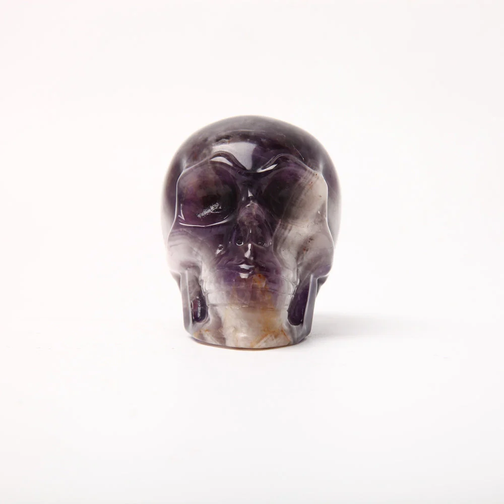 3.5 inch Dream Amethyst Crystal Carving Skull - Image 2