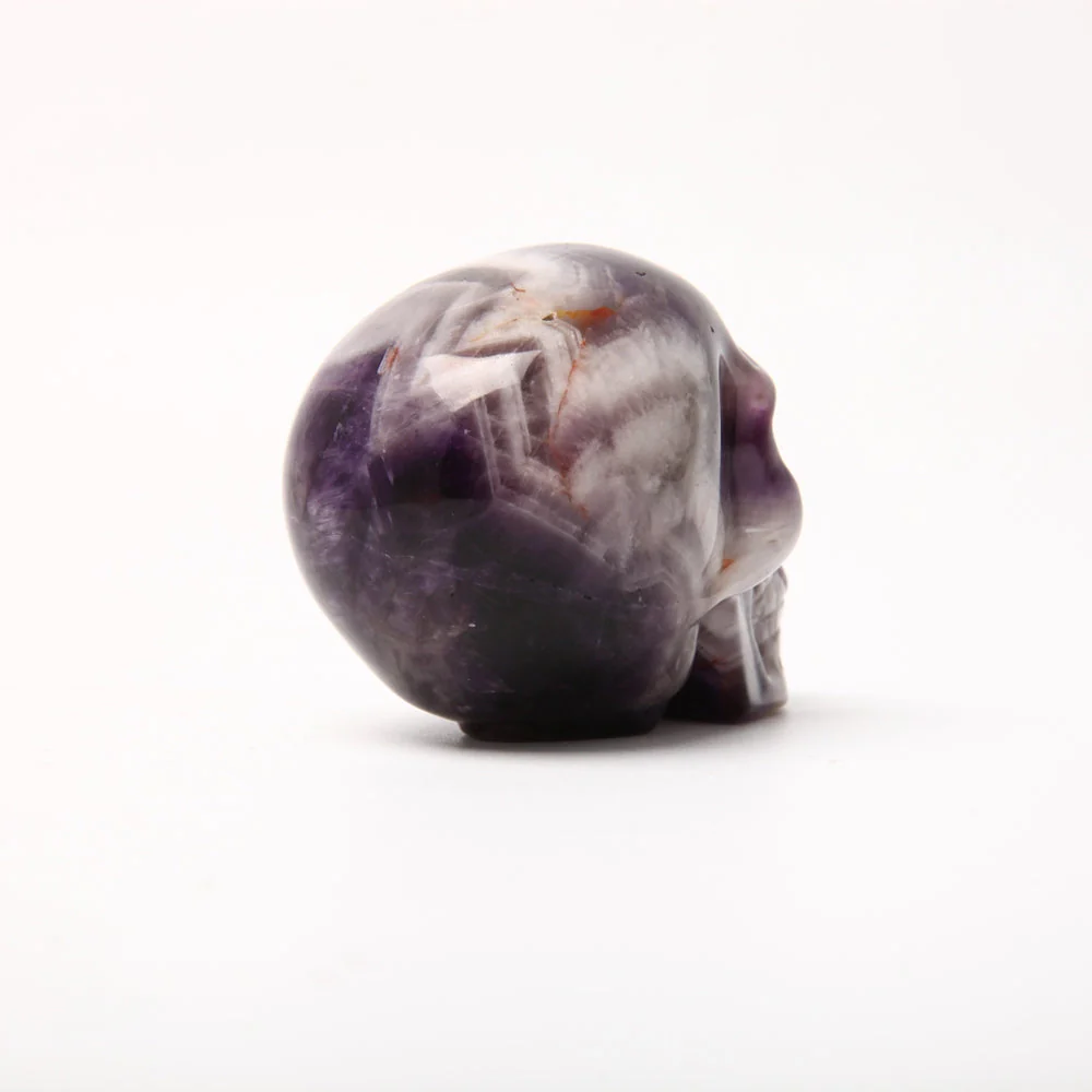 3.5 inch Dream Amethyst Crystal Carving Skull - Image 5