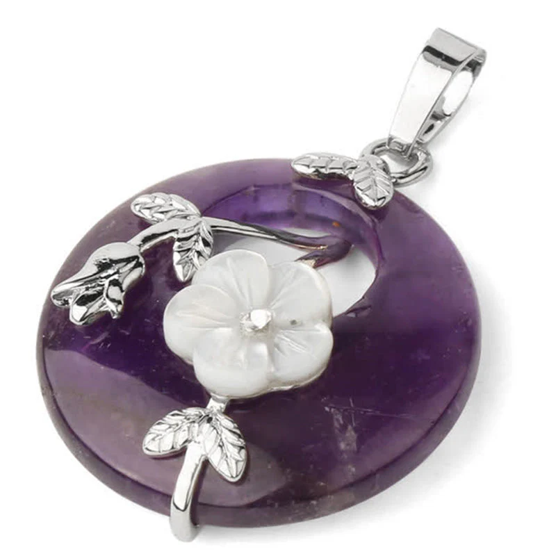 Various Crystal Amethyst Green Aventurine Healing Necklace - Image 3