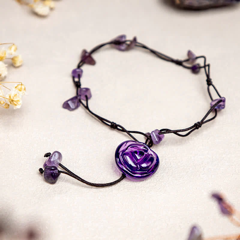 Amethyst Jewelry Bundle with Bracelet, Anklet & Necklace Set - Image 6