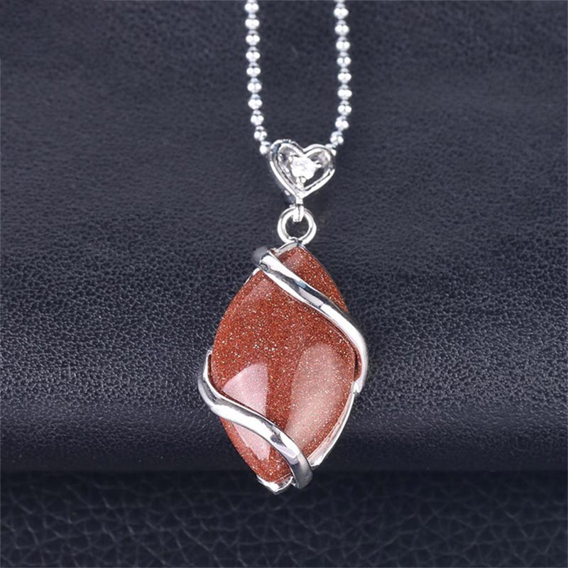 Amethyst Necklace with Natural Marquise Crystal Pendant - Image 11