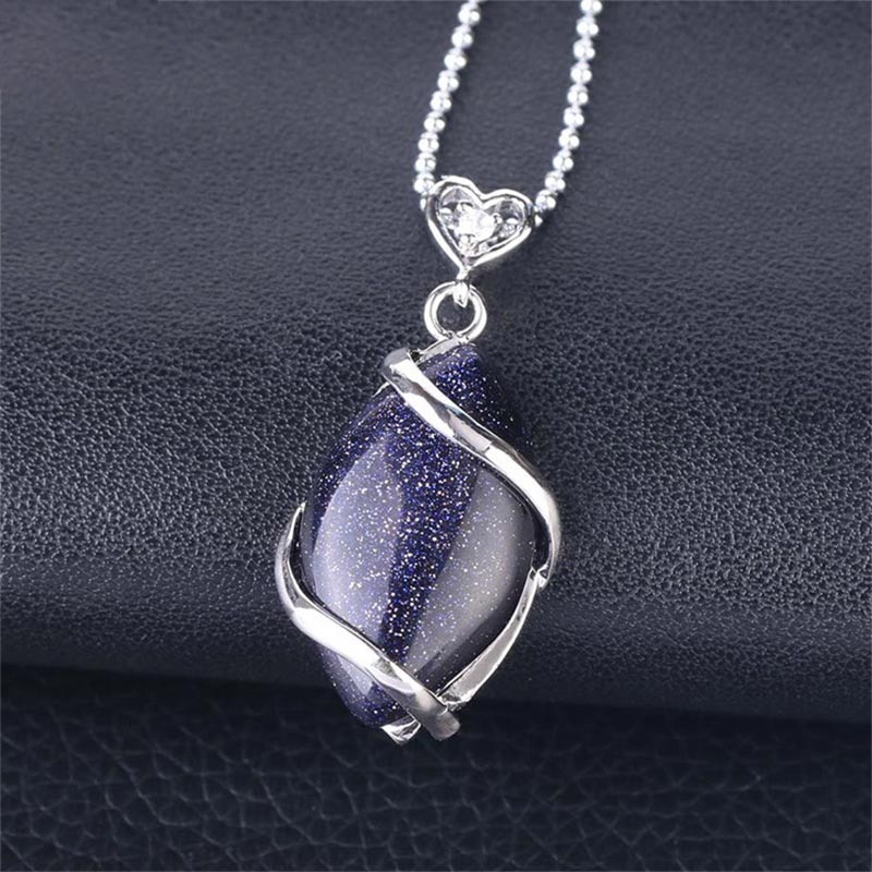 Amethyst Necklace with Natural Marquise Crystal Pendant - Image 13