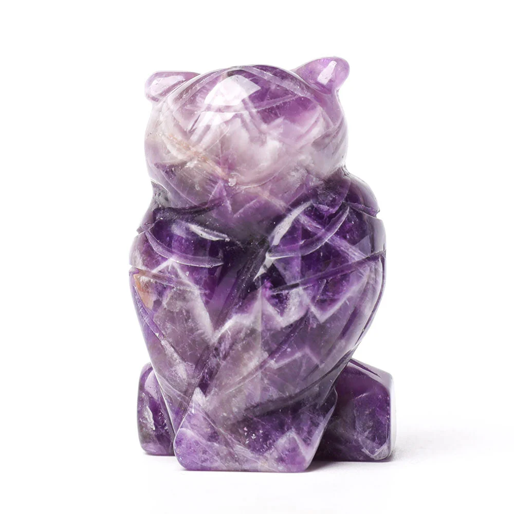 2.0 Inch Amethyst Crystal Owl Figurine for Wisdom - Image 4