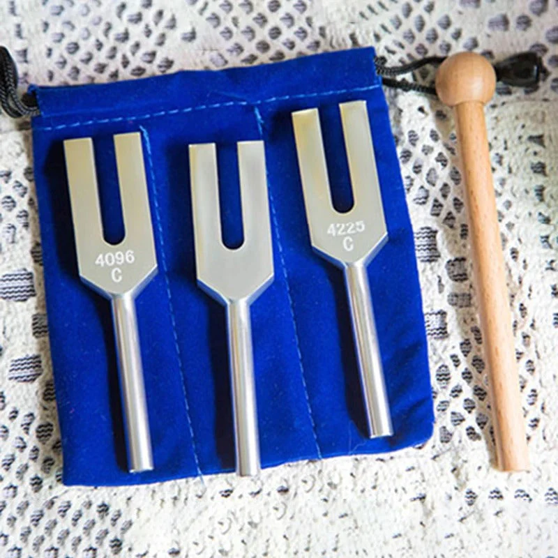 Angel Tuning Forks - 4096 Hz, 4160 Hz & 4225 Hz Tuning Fork Set for Healing Therapy - Image 3