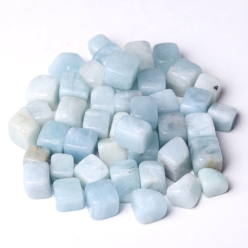 Aquamarine Crystal Cubes Bag 10-20mm for Healing & Meditation