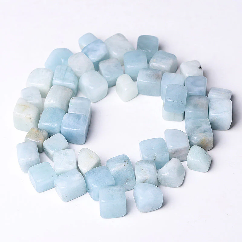 Aquamarine Crystal Cubes Bag 10-20mm for Healing & Meditation - Image 2