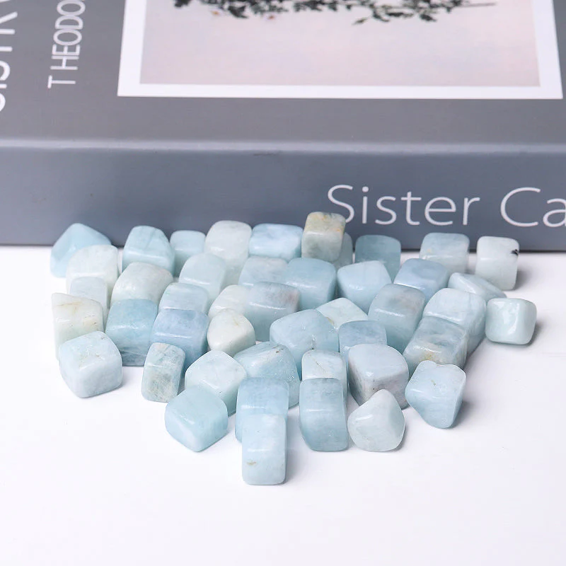Aquamarine Crystal Cubes Bag 10-20mm for Healing & Meditation - Image 3
