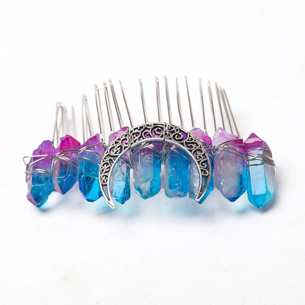 3-Inch Aura Angel Crystal Crown Comb for Chakra Healing - Image 4