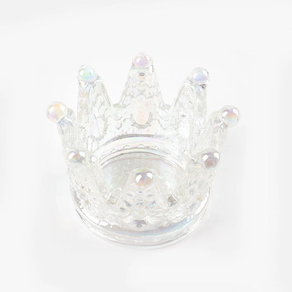 Aura Angel Crystal Ring Holder Glass Crown 2.9in - Image 3