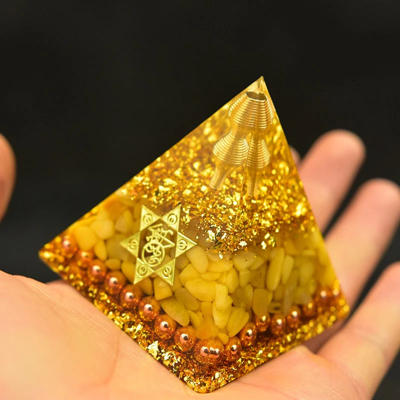 Aura Orgone Aventurine Pyramid - Image 5