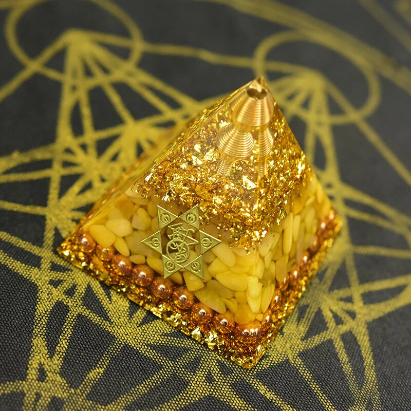 Aura Orgone Aventurine Pyramid - Image 9