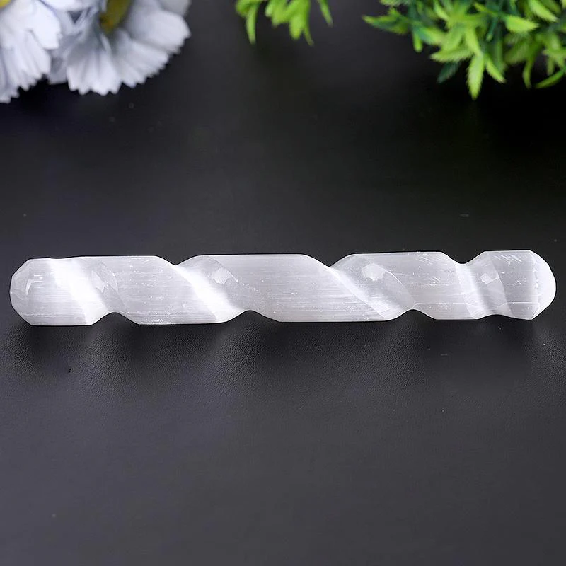 6 Inch Aura Selenite Crystal Wand for Clarity and Peace - Image 3