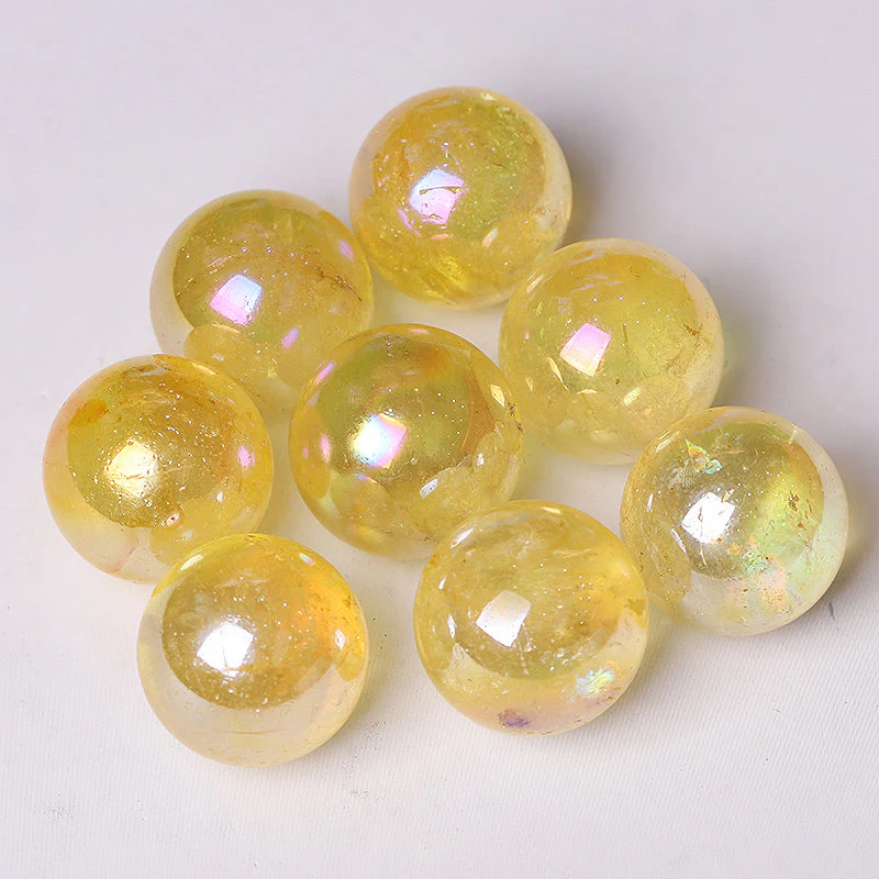 0.25kg Aura Yellow Angel Crystal Sphere 20mm - Image 2