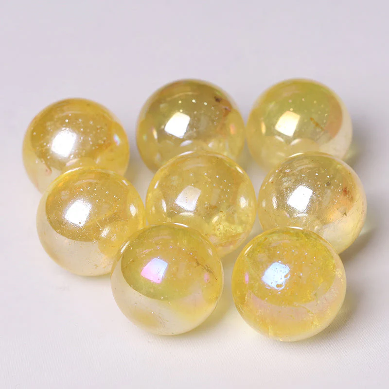0.25kg Aura Yellow Angel Crystal Sphere 20mm - Image 3